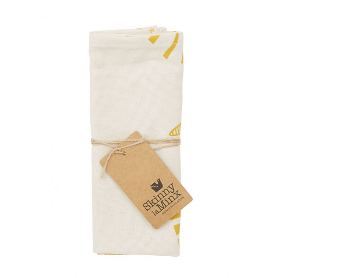Summer Weeds Tea Towel in Yellow R125, Skinny laMinx
