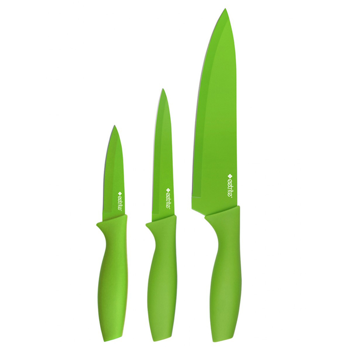 Set of 3 Knives in Green R59, Eetrite