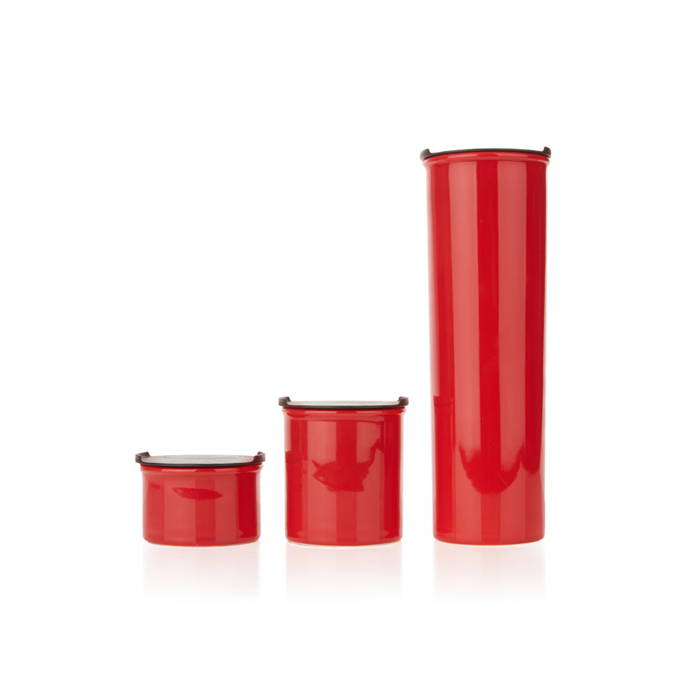 Trattoria 3-piece Jar Set in Red R399, Terrabrands