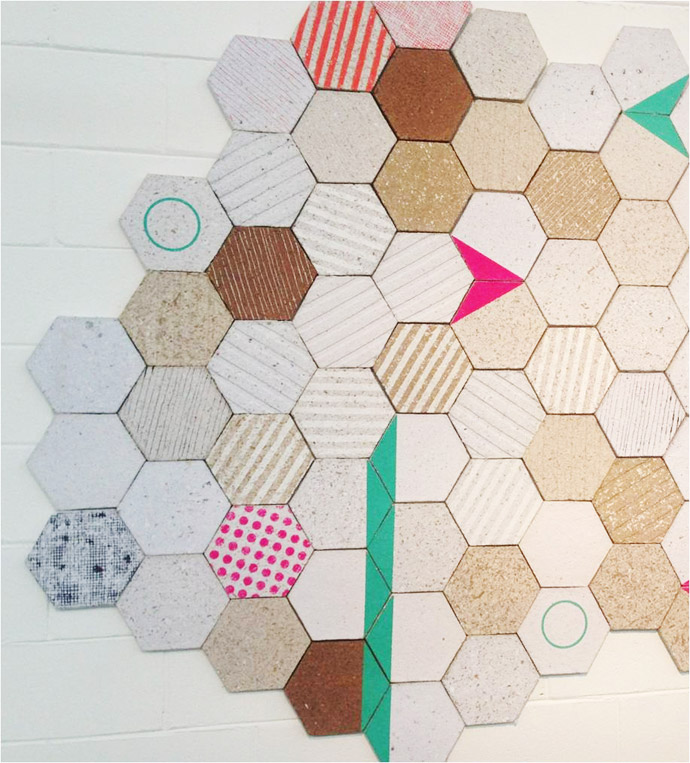 Cue from Nature: Dear Human Wallpaper (made from recycled paper)