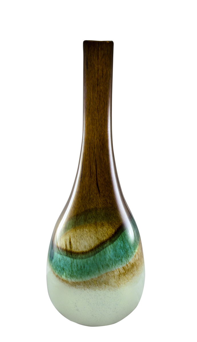 Art Glass Tube Vase - Island Breeze