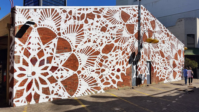 Lace Street Art by NeSpoon