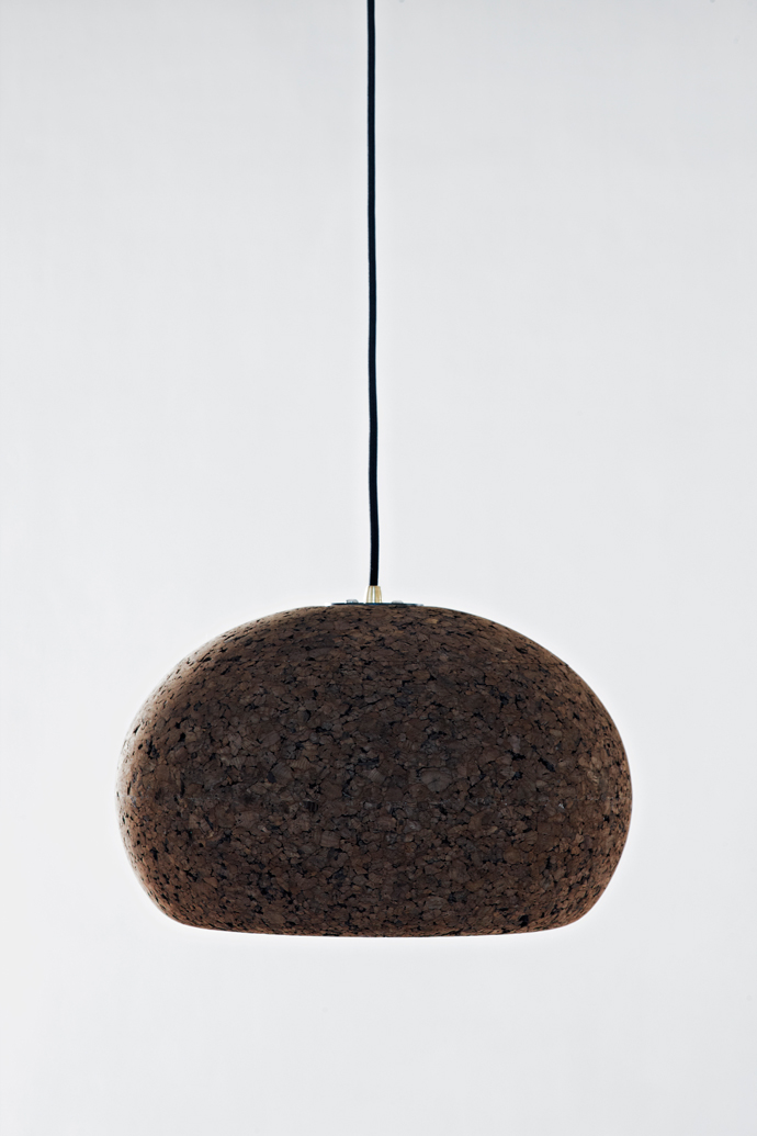 Cork pendant light by Wiid Design.