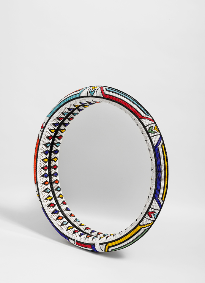 Beaded mirror by Sithabe African Craft.