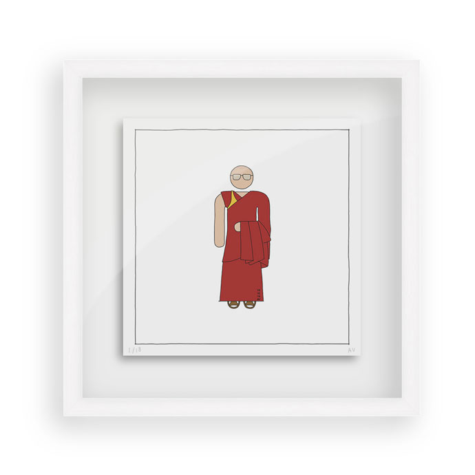 3-Dalai-Lama---Persona-Art-Project-(Ant-Vervoort-Hand-Drawing)