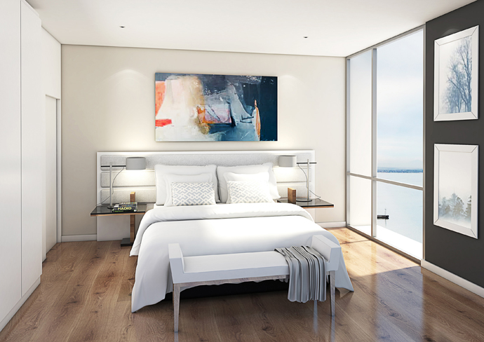 The-Yacht-Club-Unit-Type-A-Bedroom-View-Print