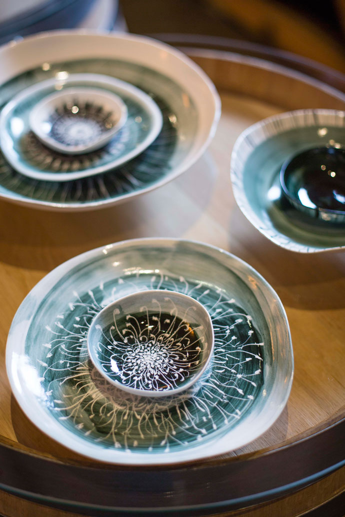 Diane Harper, porcelain, hand rolled, moulded and painted