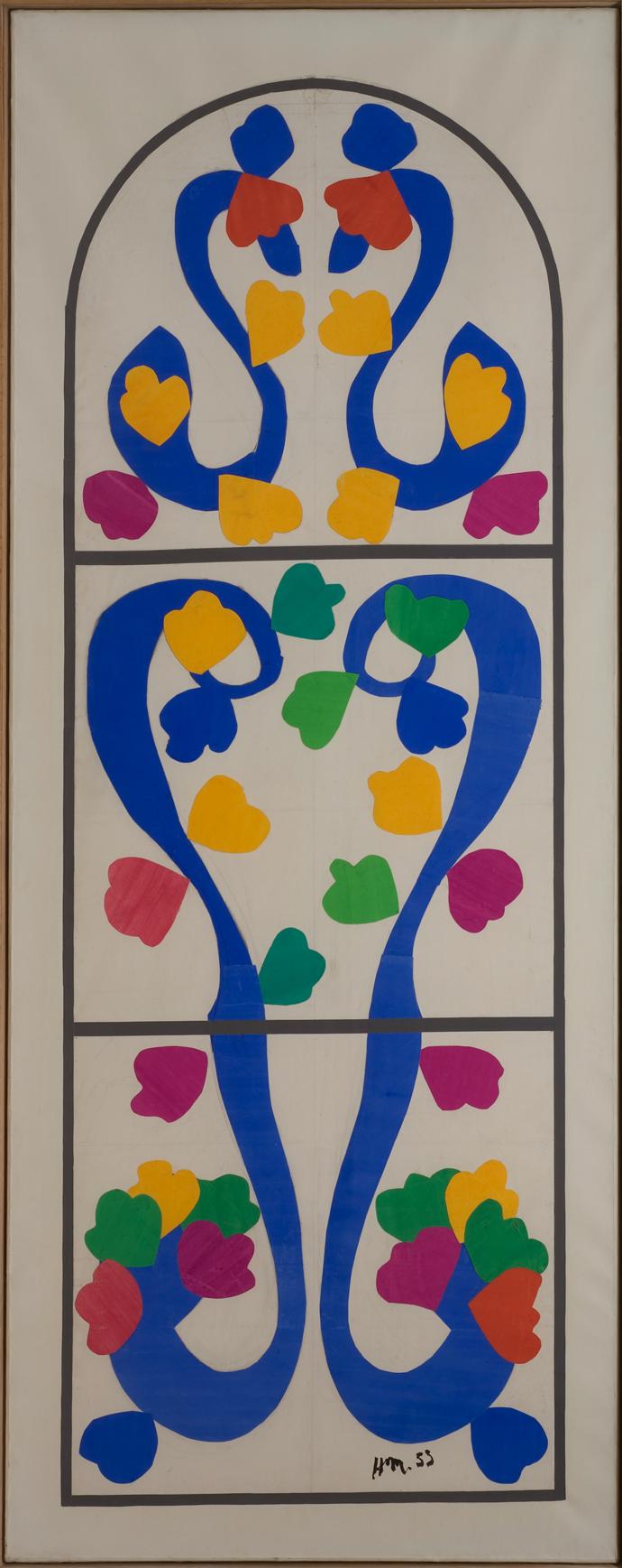 Maquette du vitrail Vigne