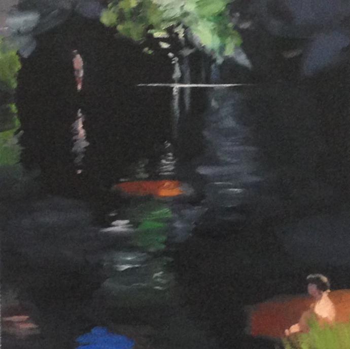 Cathy Layzell Circles of life 2016 oil on canvas 30x30xcm