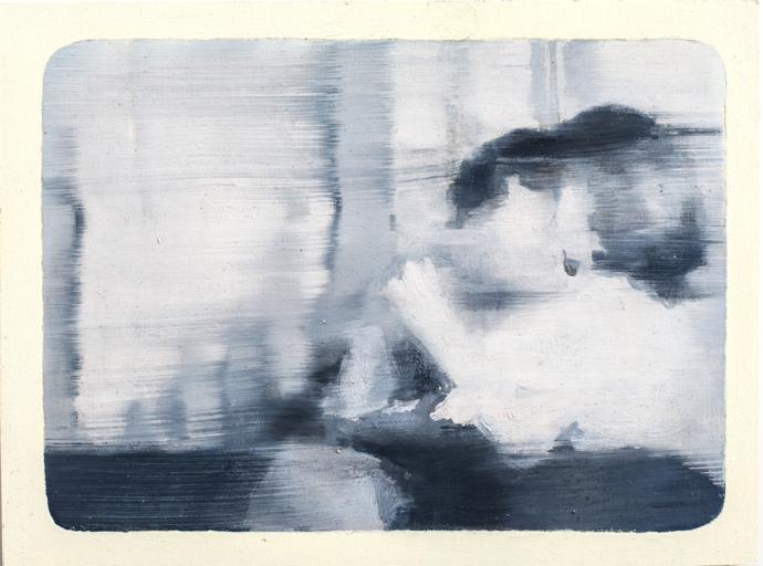 Sanell Aggenbach Auteur1 2016 oil on paper 13.5 x 17 cm