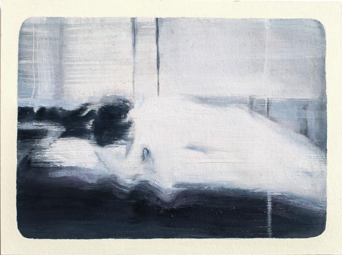 Sanell Aggenbach Auteur3 2016 oil on paper 13.5 x 17 cm