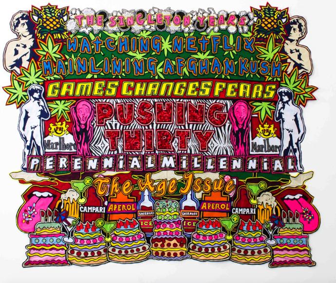 Pushing Thirty | 2016 | Felt Collage