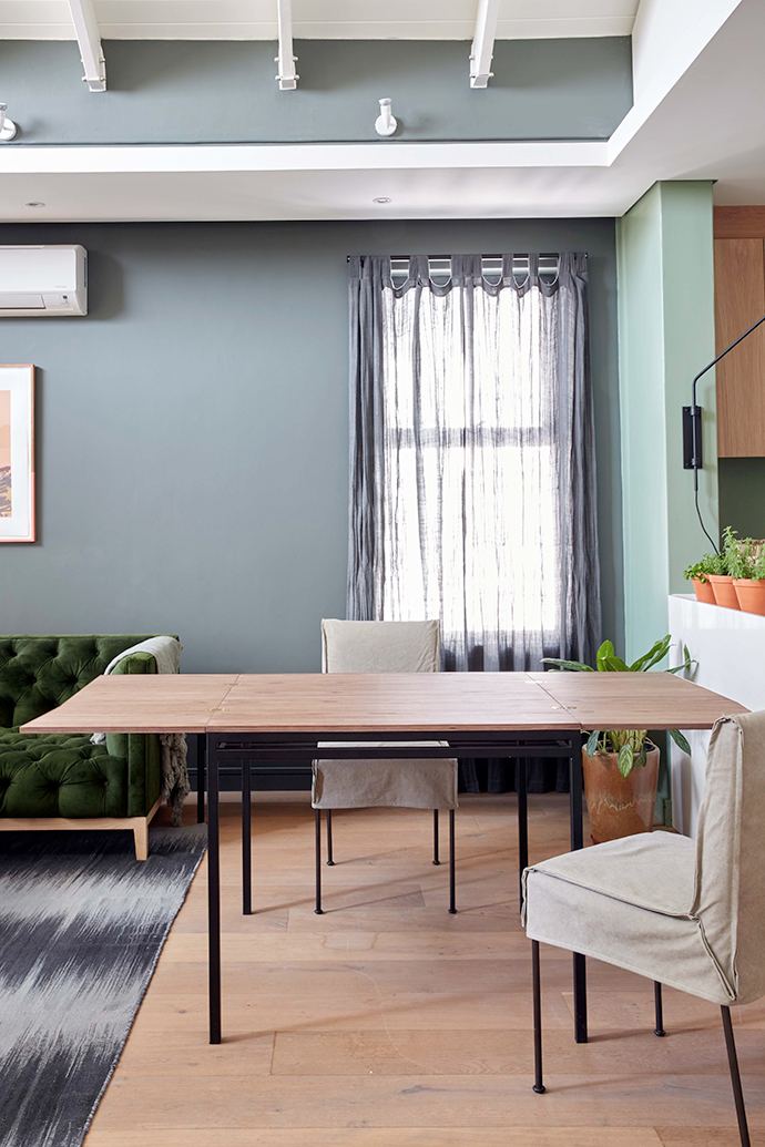 Minenhle’s extendable 426 dining table, made by Guideline.