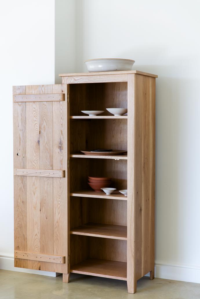 Skraal Kas, a tall, slim cupboard in oak, R12 995.