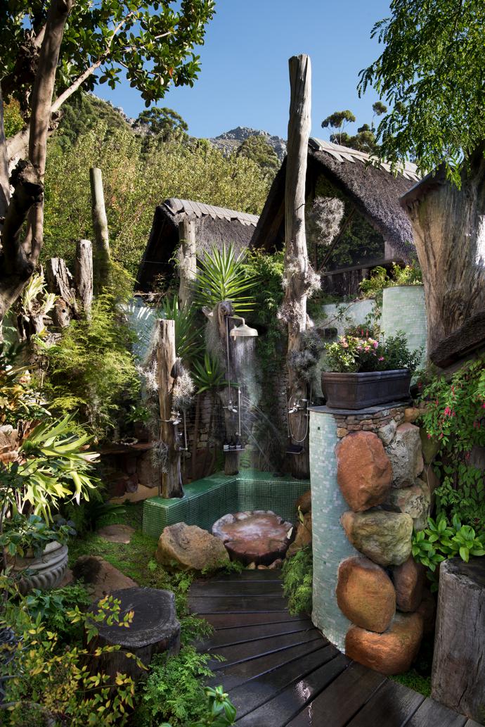 The open-air shower is a family favourite.