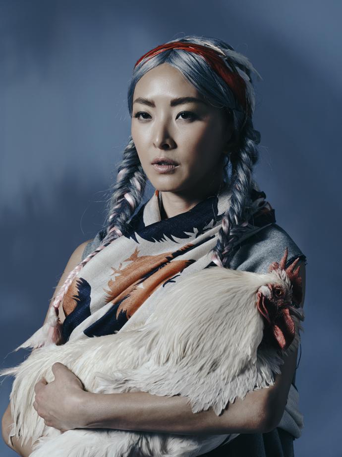 TREBENE Rooster cashmere-and-silk scarf, R4 200.