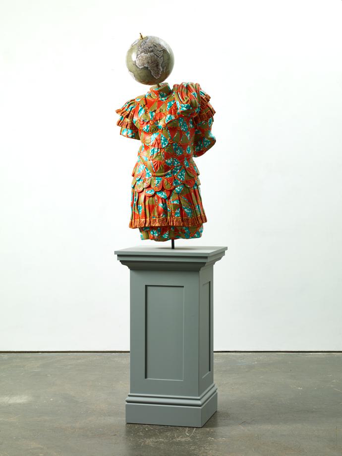 Julio-Claudian, a Marble  Torso of Emperor, 2018. Fibreglass sculpture,  hand-painted with Batik  pattern.