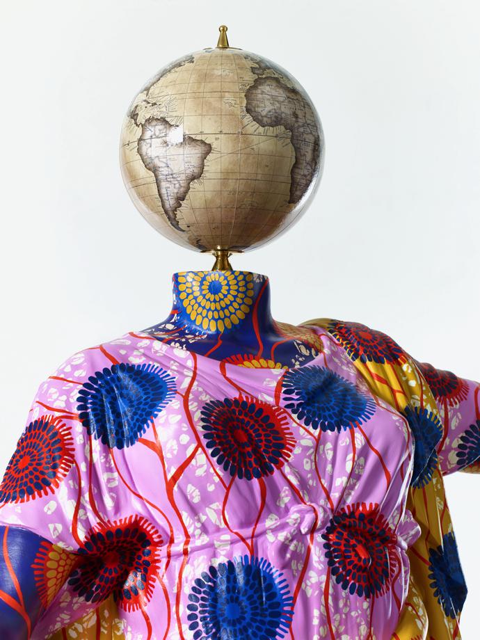 Clementia, 2018. Fibreglass sculpture, hand-painted with Batik pattern.