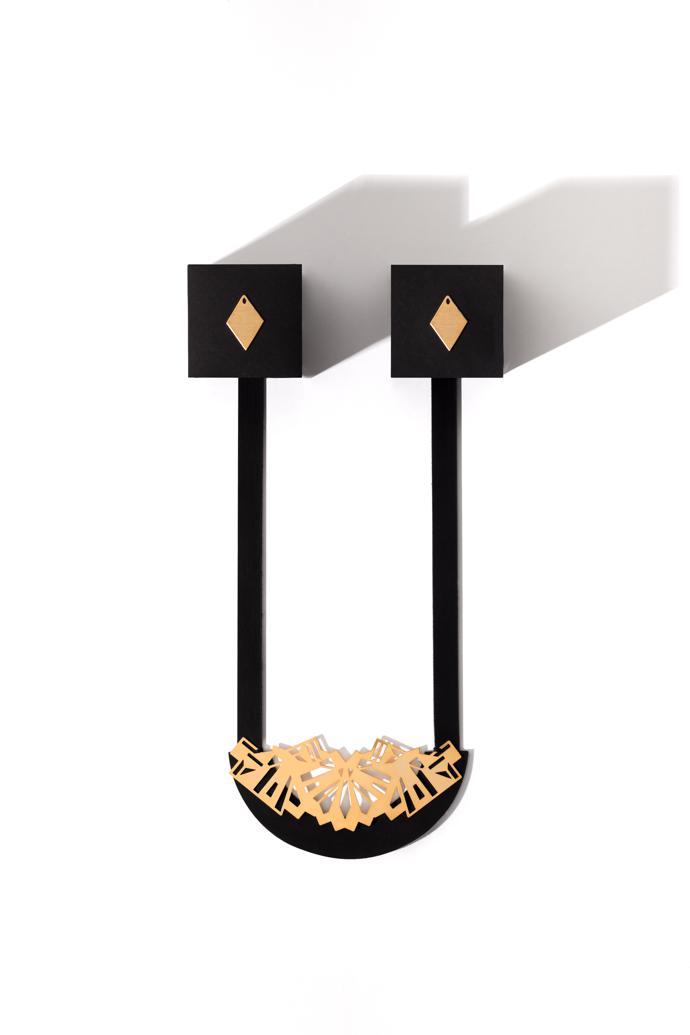 WRD Diamond Earrings and UCT Neckpiece