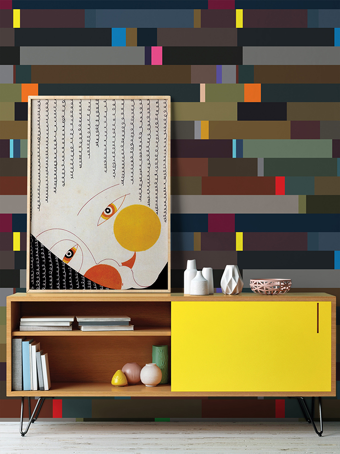 Close up poster on chest drawers, 3d illustration