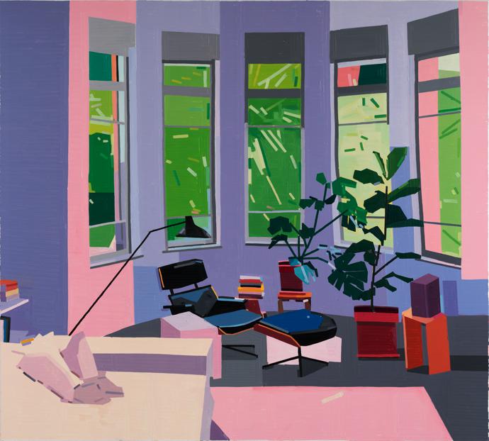 Gilboa Street Living Room. 2019, oil on canvas.