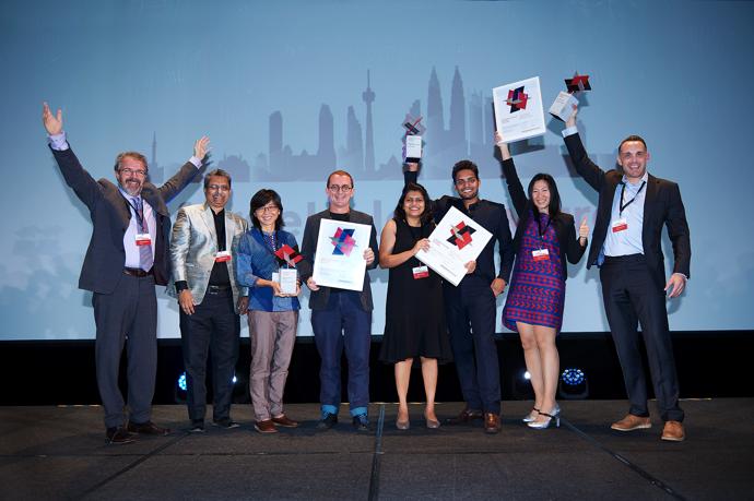 Winners of the LafargeHolcim Awards Gold, Silver and Bronze 2017 for Asia Pacific, presented in Kuala Lumpur, Malaysia.