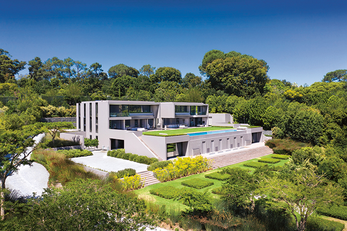 A panoramic view of the multilayered home, dreamed up by the homeowners and brought to life by architect Luis F Mira and landscaper Danie Steenkamp of DDS Projects.