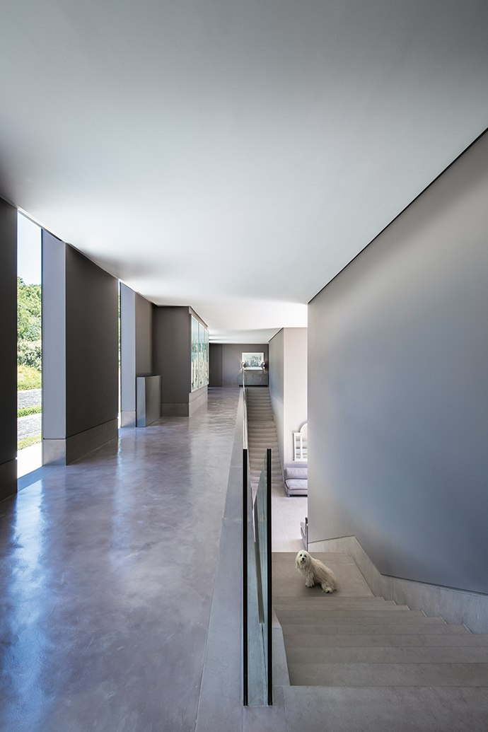 A bespoke hue created by owner Angie Diggle and mixed by Paintsmiths in Wynberg has been used on walls throughout the home to unite the space.