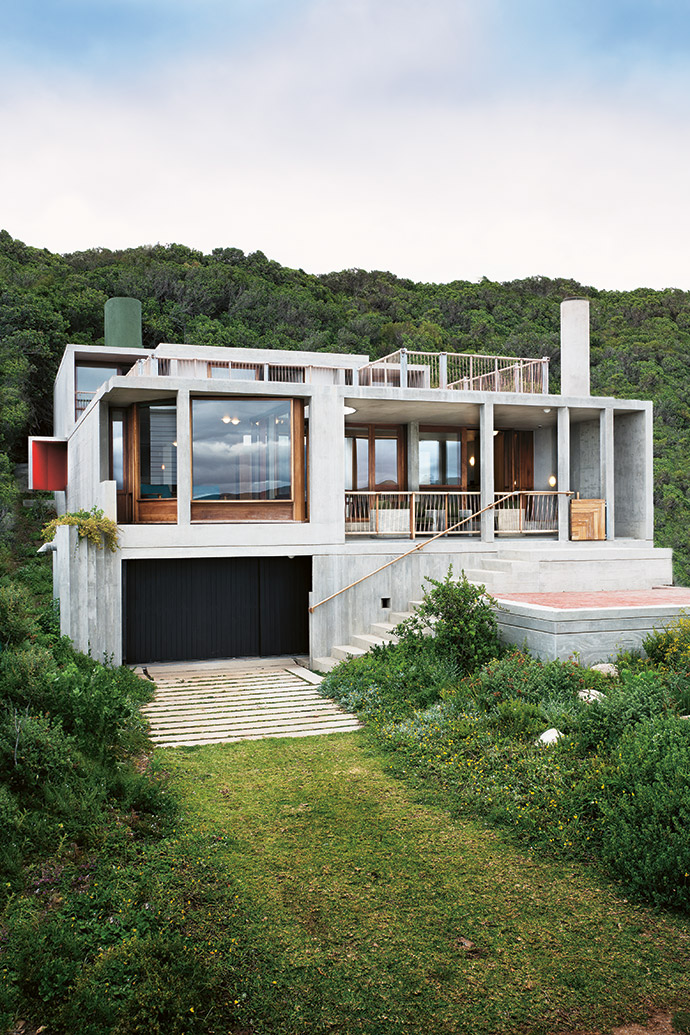 This calm structure will soon be hidden behind the indigenous milkwood forest.