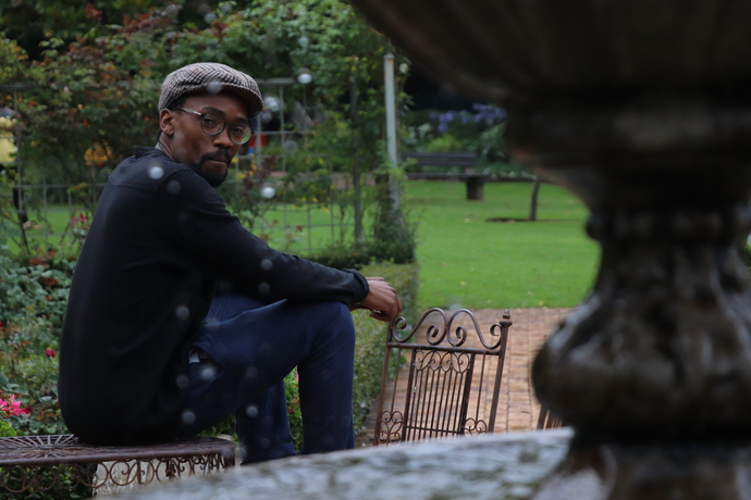 Phumulani Ntuli, his work straddles the real and occult as a way of understanding and navigating through uncertainty.  Photo by Cindy Sotywambe
