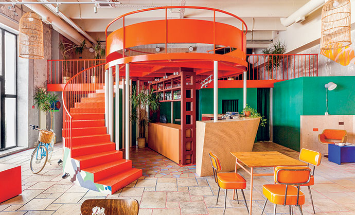 Slow Wine Bar In Moscow, Russia is the creation of architectural studio Dvekati.