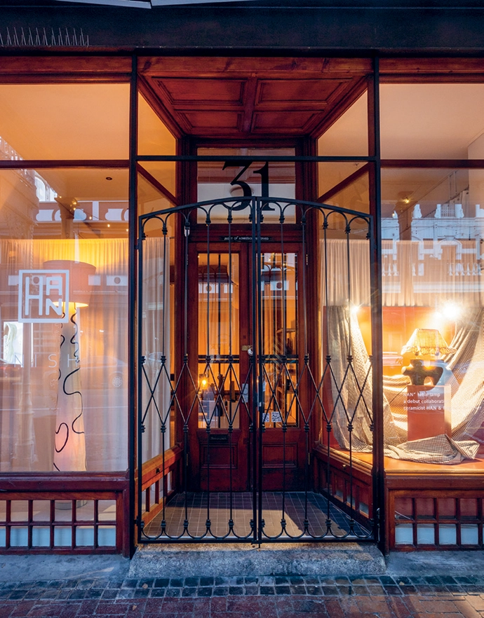  The studio’s Victorian-era shopfront.