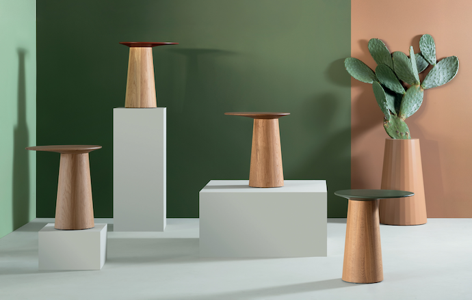 Colourway options on the Litzia sidetable.