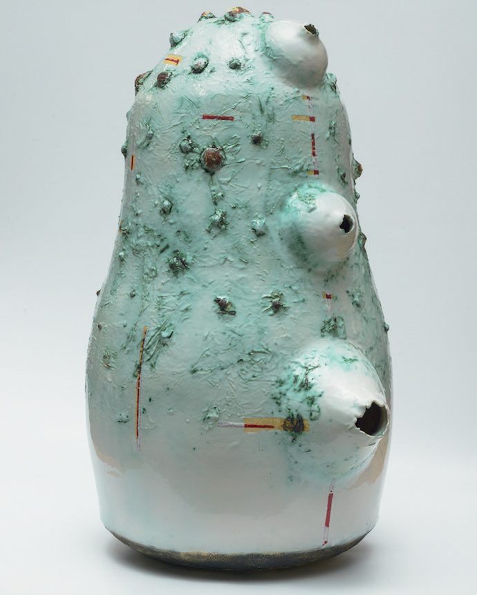 Irritations, 2022 (ceramics and steel wool).