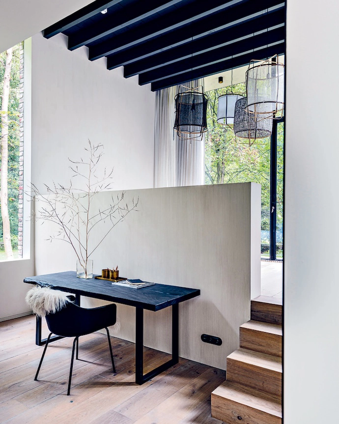 A wooden desk and Harbour chair by Moka Tales.