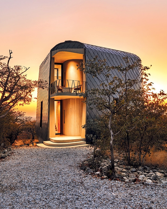 The west-facing corner.