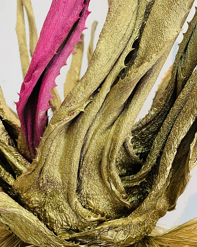 Detail of 'Pink Queen Crown' by Gill Allderman for the Red-Hot Pink Spot Exhibition