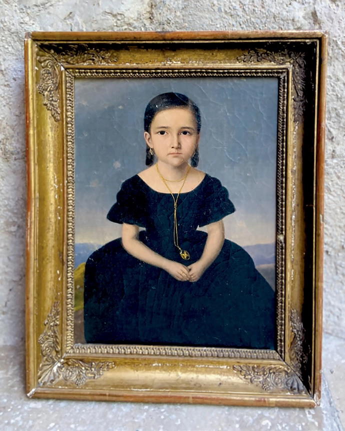 Oil painting acquired in L’Isle-sur-la-Sorgue.