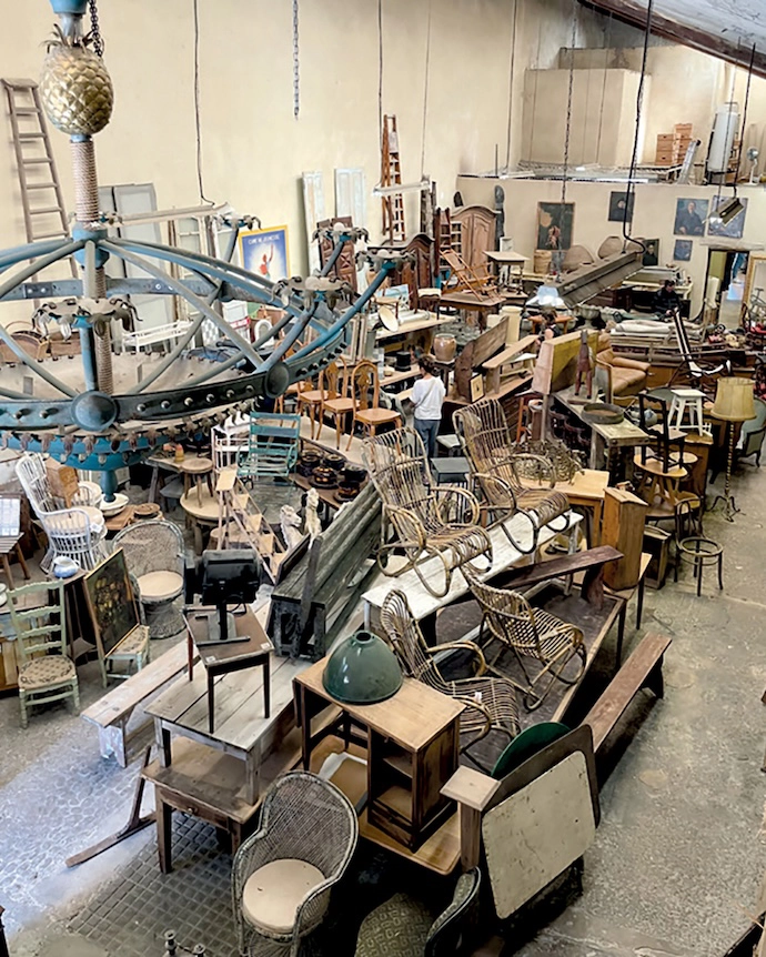 One of the three floors at a shop called Avignon Antiques.