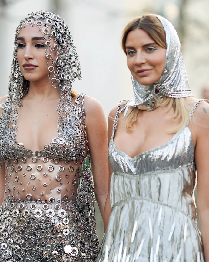 Chain-mail as fashion by Paco Rabanne at Paris Fashion Week.