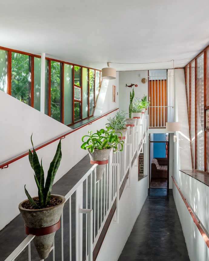 The polished concrete of the ramps adds another layer of materiality.