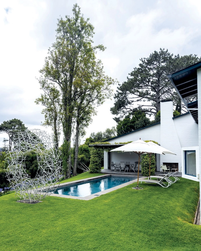 The other change she made was to put in this pool.