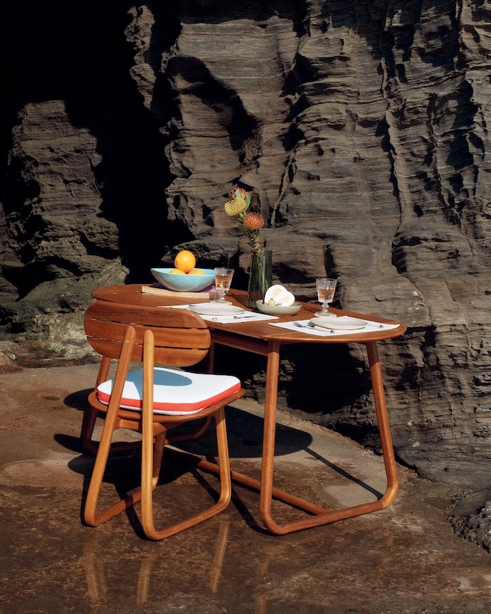 Dining chair and table from Kipekee Studio’s Holiday Often range.