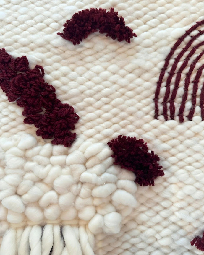 a close up of the weaving on the Wadi Screen