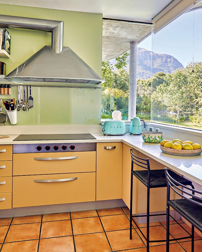 With one of the best views in the house, the kitchen is where owner Mike Stekhoven, a keen cook, is at his most relaxed.
