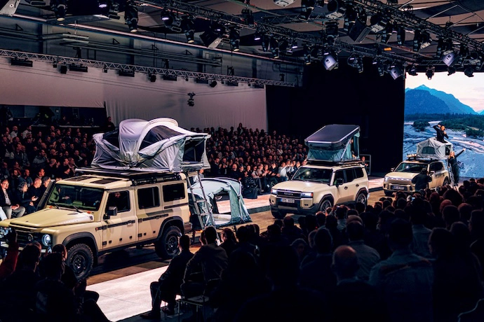 Scenes from THEX 2025, showcasing Thule’s car tent range, as well as children’s bike seat and carrier options.