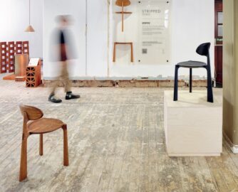 On the first floor of the Cape Town Furniture Week 2026 Festival Hub in St Georges Mall, the Koppie chair by Stripped Collective and Tom Lead.