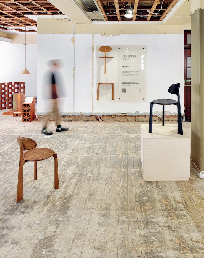 On the first floor of the Cape Town Furniture Week 2026 Festival Hub
in St Georges Mall, the Koppie chair by Stripped Collective and Tom Lead.