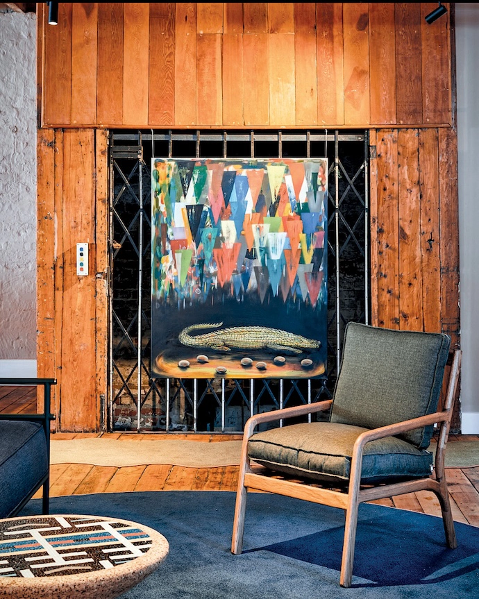 Chair by Pedersen + Lennard, rug by Yudo.