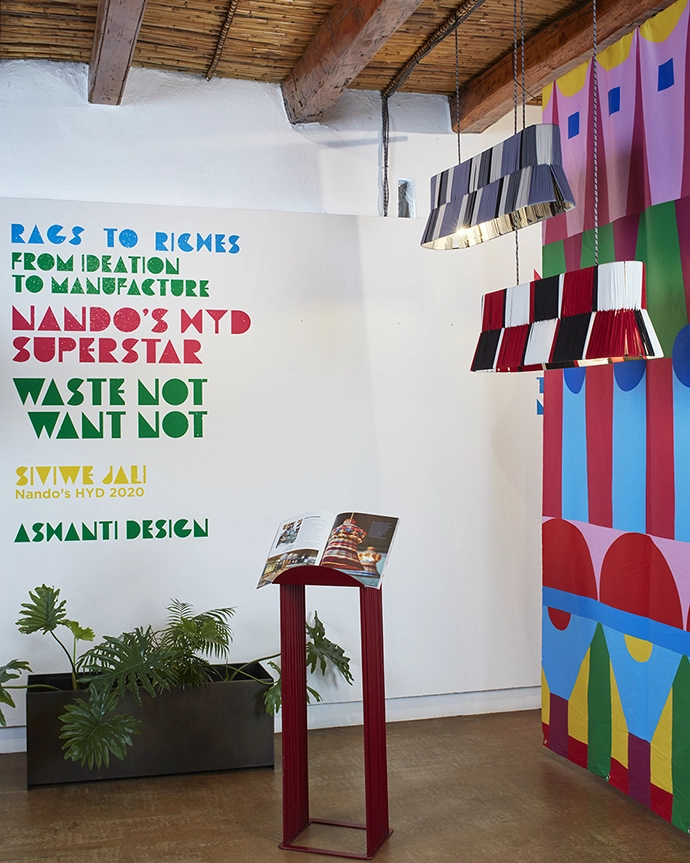 Lights by Siviwe Jali  –  Clout/SA and Nando’s HYD showcase at Spier. Curated by Tracy Lynch, creative director Clout/SA